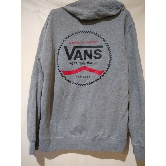 VANS Unisex Gray  Hooded Sweatshirt Size Medium (663) - Picture 3 of 12